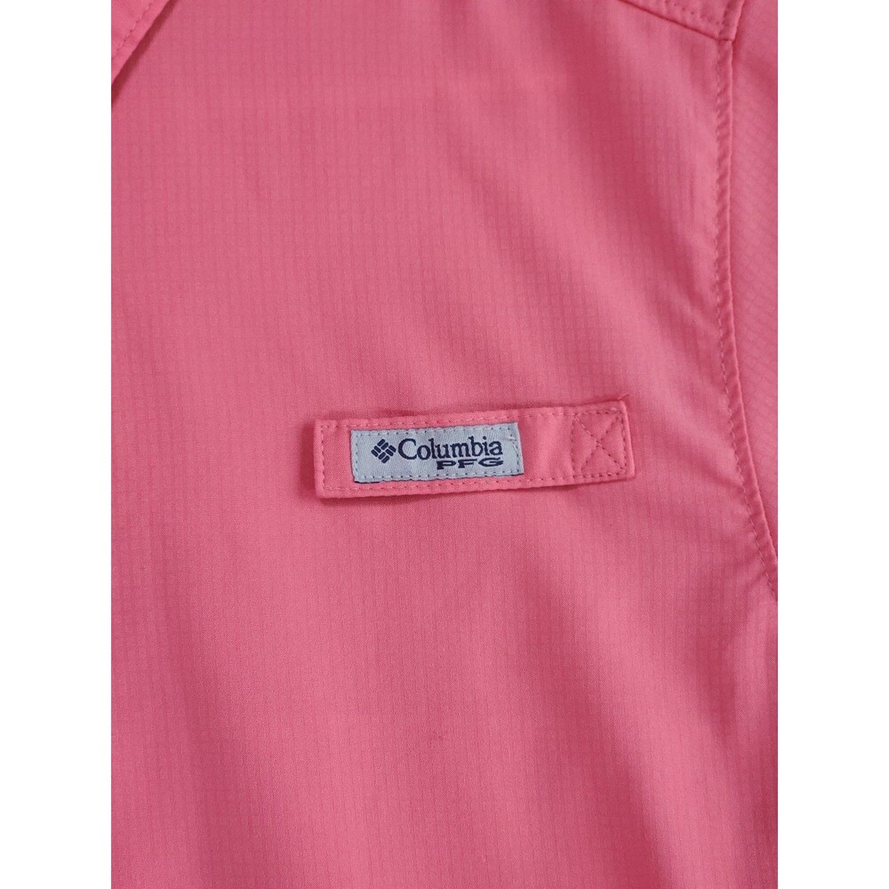 Columbia PFG Womens Large Coral Pink Short Sleeve Shirt Omni-Shade Vented - Picture 3 of 12